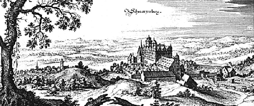 Holzstich von Schloss Schwarzenberg