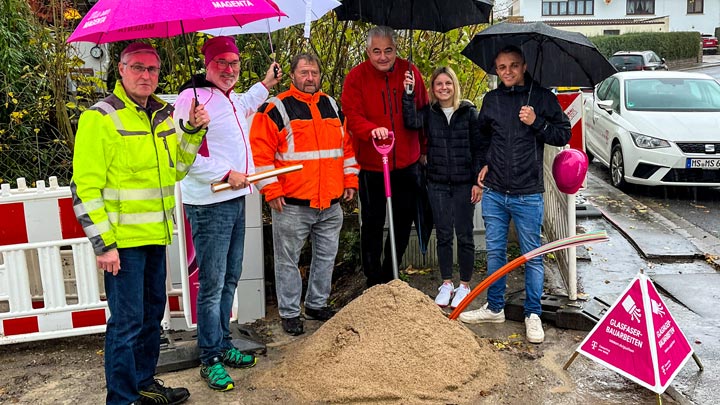 Spatenstich zum Glasfaserausbau in Scheinfeld