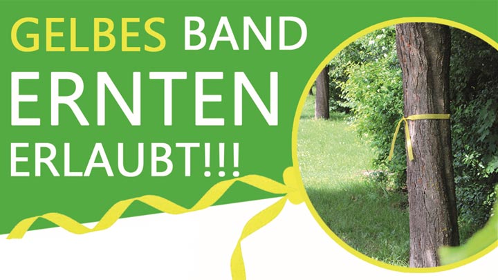 Gelbes Band - Ernten erlaubt