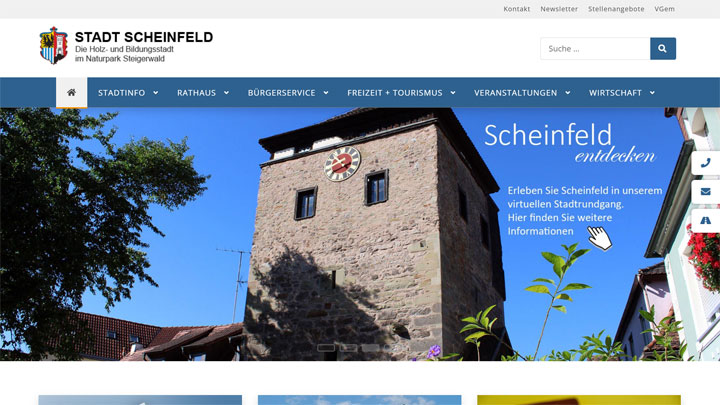 Internetauftritt der Stadt Scheinfeld