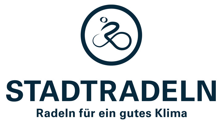 Logo der Aktion STADTRADELN mit dem Slogan: Radeln für ein gutes Klima.